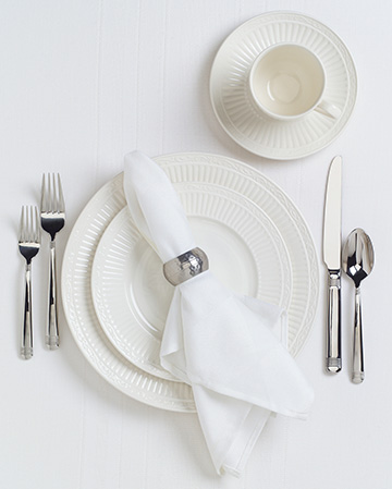 clean and proper place setting