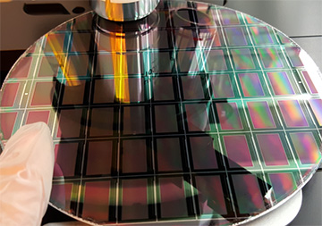 photo of micro-led wafer