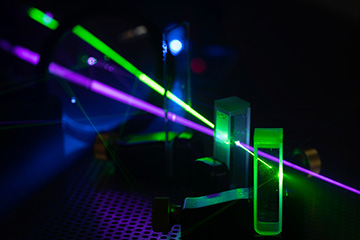 Lasers going through optical elements