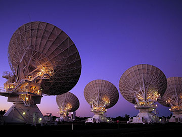 Radio telescope dishes