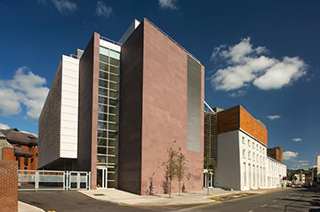 Exterior shot of Tyndall building