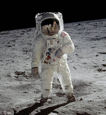 Aldrin on moon