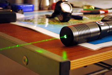Green laser pointer photo