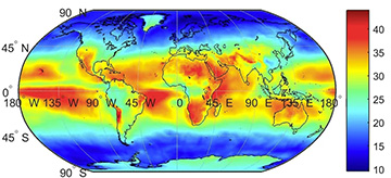 Map of solar power potential