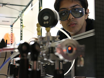 Man in laser lab
