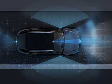 Artist view of autonomous car