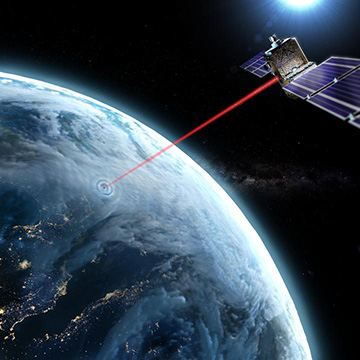 laser beam to satellite