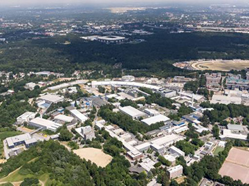 aerial photo of DESY facility
