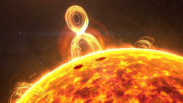 Solar flare on sun