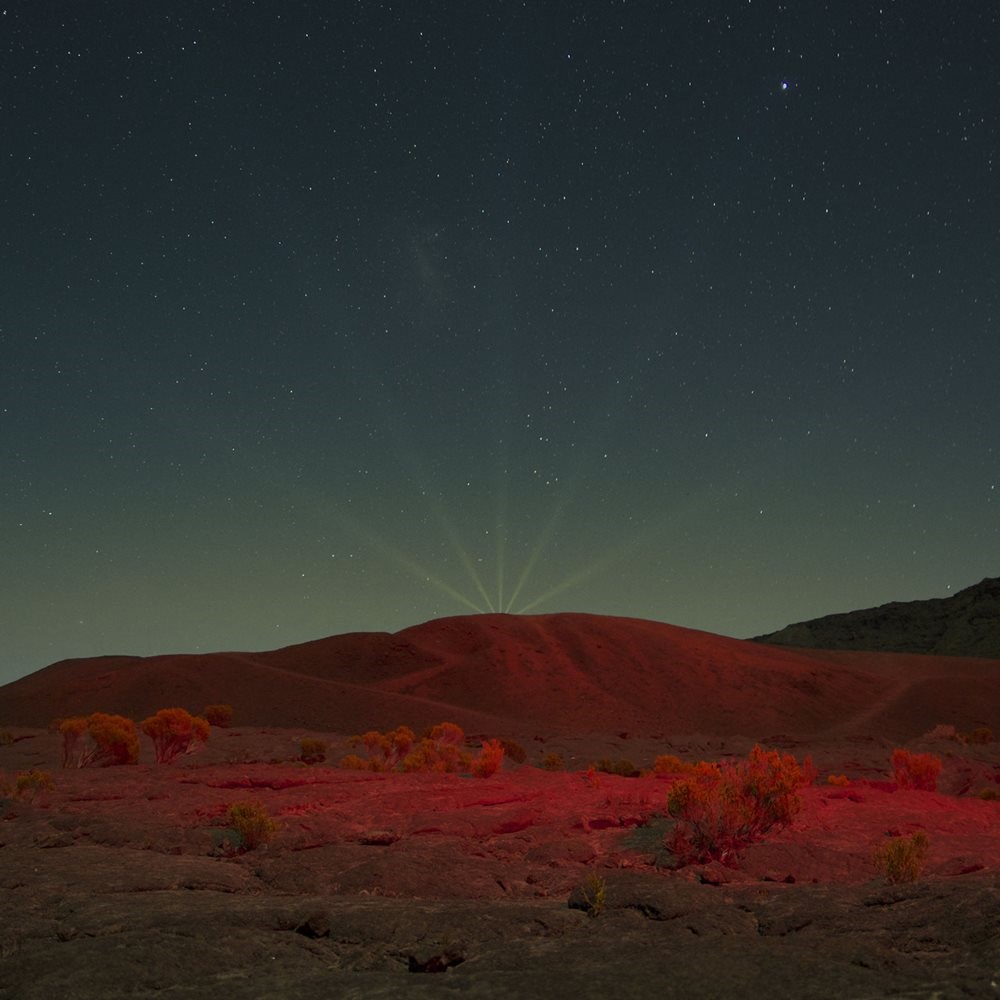 Light on the volcano